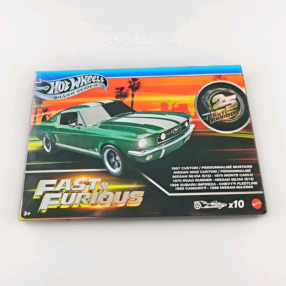 Hot Wheels 2026  Silver Series Fast & Furious 25th Anniversary 10 Pack NEW